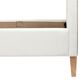 Hearth and Haven Haley Queen Platform Bed with Antique White Upholstery in Natural, , large
