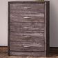 CorLiving Newport 5 Drawer Tall Dresser in Grey Washed Oak, , large