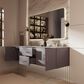 Lexora Home Geneva 72" Double Bathroom Vanity in Dark Grey with 2 cm White Carrara Marble Top and Rectangular Sinks, , large