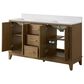37B Fenwick 60" Double Bathroom Vanity in Kona with Glossy White Composite Stone Top and Backsplash, , large