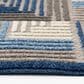 Central Oriental Fontana Haldis 2"2" x 7"6" Gray and Blue Runner, , large