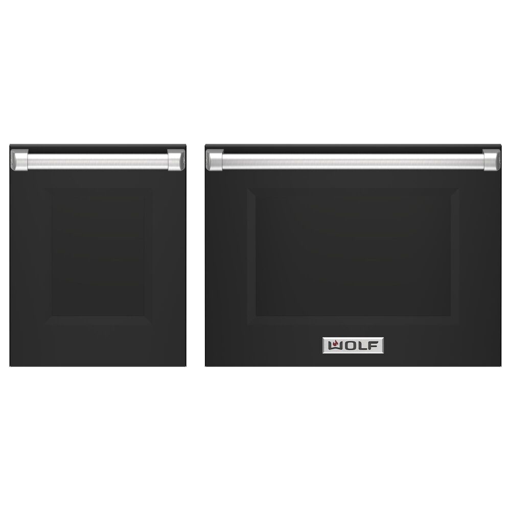 Wolf Appliances 2-Piece 18" and 30" Accessory Door Kit Set in Black, , large