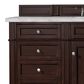 James Martin Vanities Brittany 60" Single Bathroom Vanity in Burnished Mahogany with 3 cm Eternal Jasmine Pearl Silestone Top, Rectangular Sink and FreePower Wireless Charger, , large