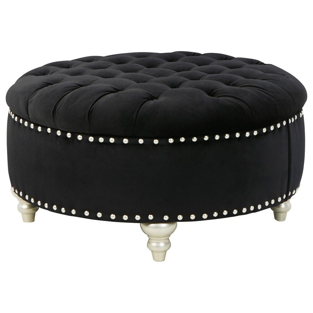 Signature Design by Ashley Harriotte Oversized Accent Ottoman in Black, , large