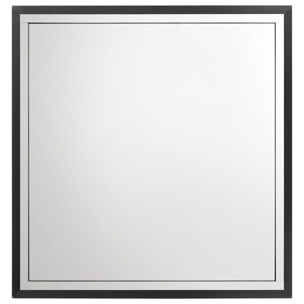 Coaster Lucia Dresser Mirror in Black and Chrome, , large