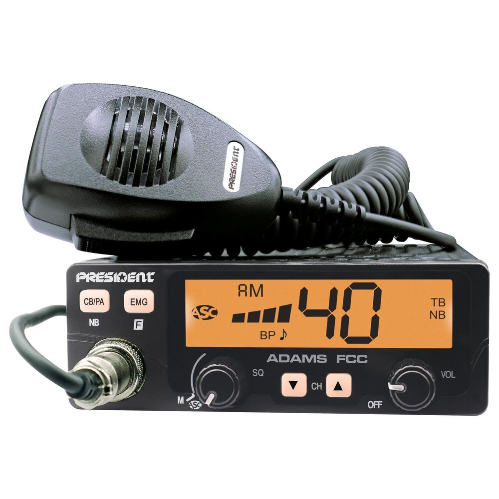 President Electronics Adams Fcc Cb Radio 7 Colors, , large