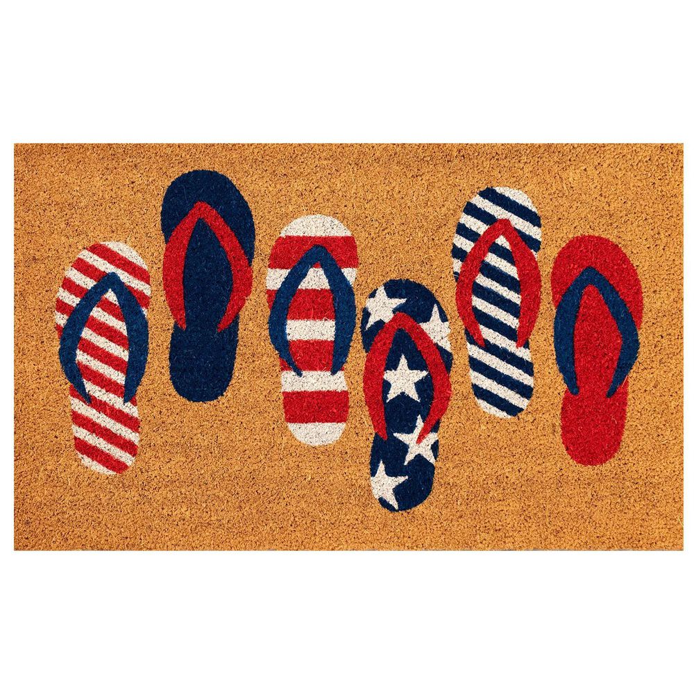 Trans-Ocean Import Natura Freedom Flops 2" x 3" Natural Indoor/Outdoor Door Mat, , large