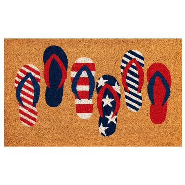 Trans-Ocean Import Natura Freedom Flops 2" x 3" Natural Indoor/Outdoor Door Mat, , large