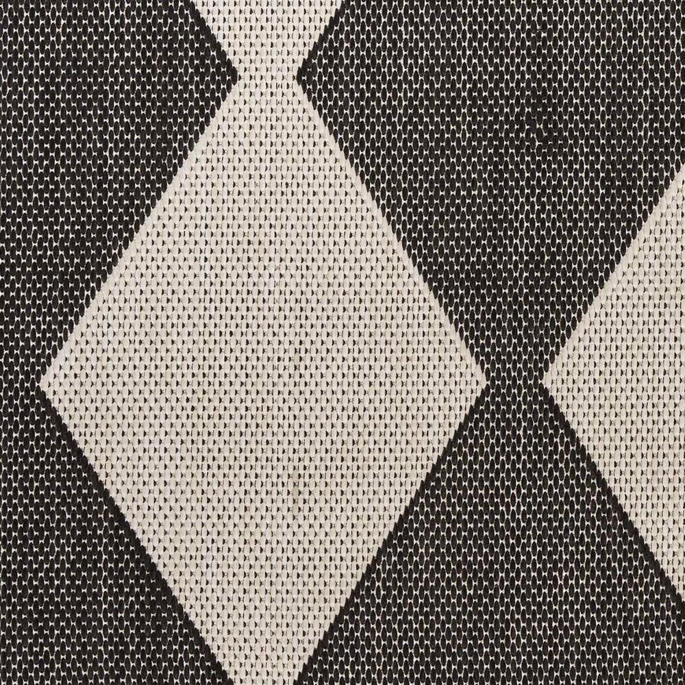 Nourison Positano Geometric Black 6&#39; x 9&#39; Indoor/Outdoor Area Rug, , large