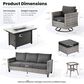 HOMLUX 7 Piece Outdoor Patio Set in Black, , large