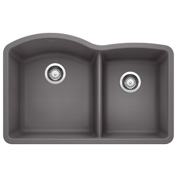 Blanco Diamond 32" 1-3/4 Double Bowl Kitchen Sink in Cinder, , large