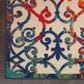 Nourison Aloha Damask 9" x 12" Multicolor Indoor/Outdoor Area Rug, , large