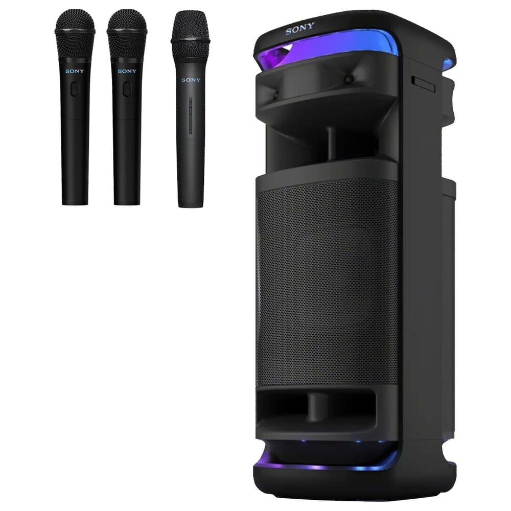 Sony ULT Tower 10 Party Speaker with ULT Mic Wireless Microphone in Black, , large