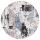 Safavieh Craft CFT820F 4" Round Grey and Blue Area Rug, , large