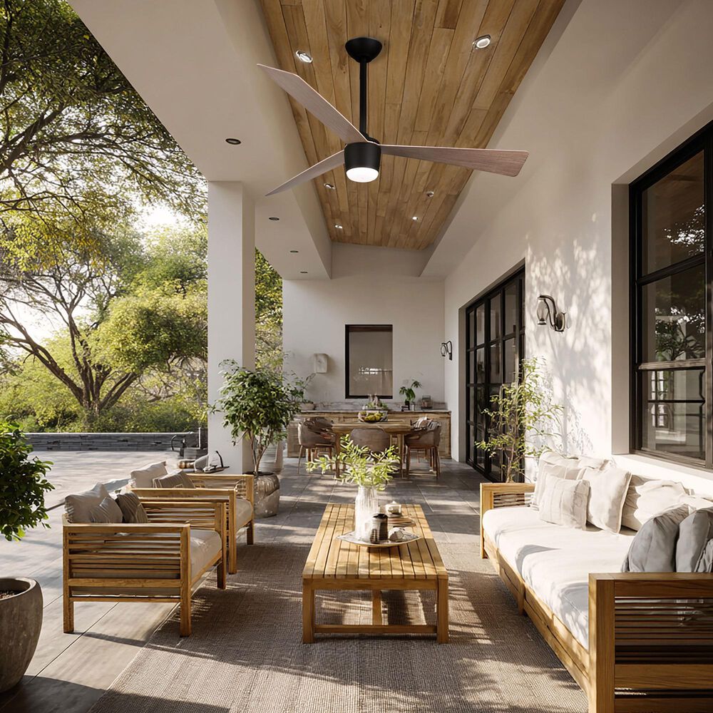 Minka-Aire Elavan 52" Indoor/Outdoor Ceiling Fan with LED Light in Dark Bronze, , large