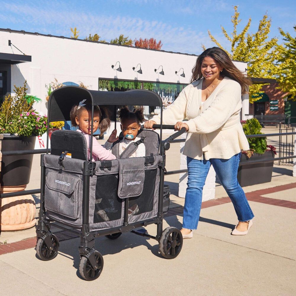 Wonderfold Elite Pro 2-Seater Stroller Wagon in Charcoal Gray, , large