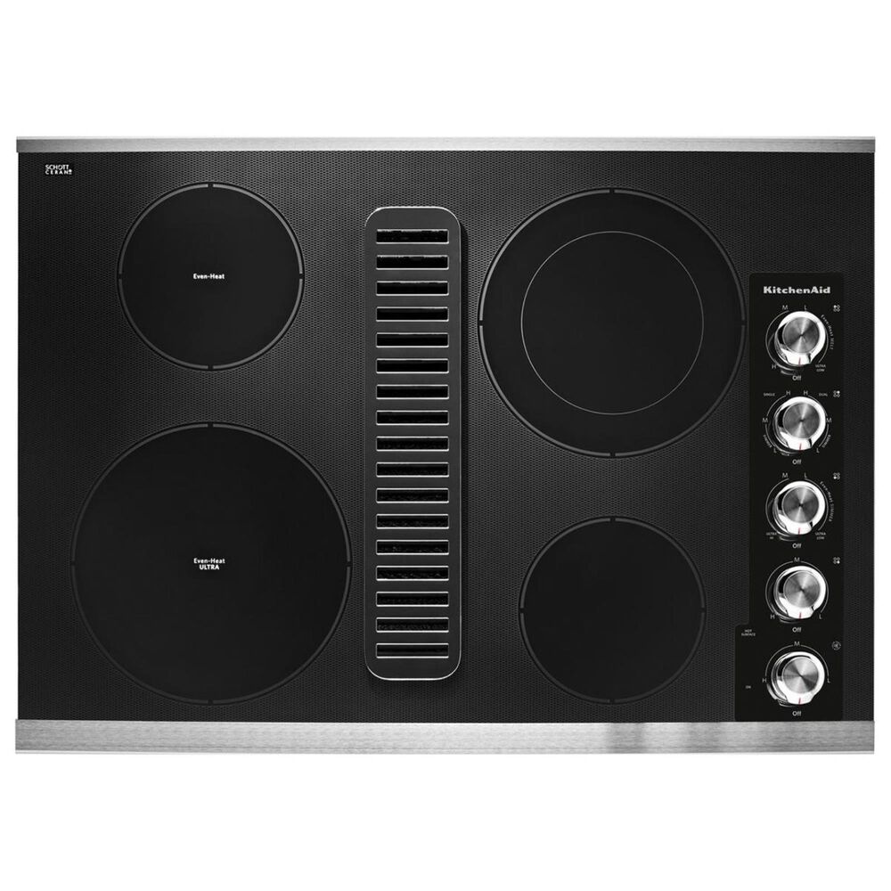 KitchenAid 30" Electric Downdraft Cooktop in Stainless Steel, , large