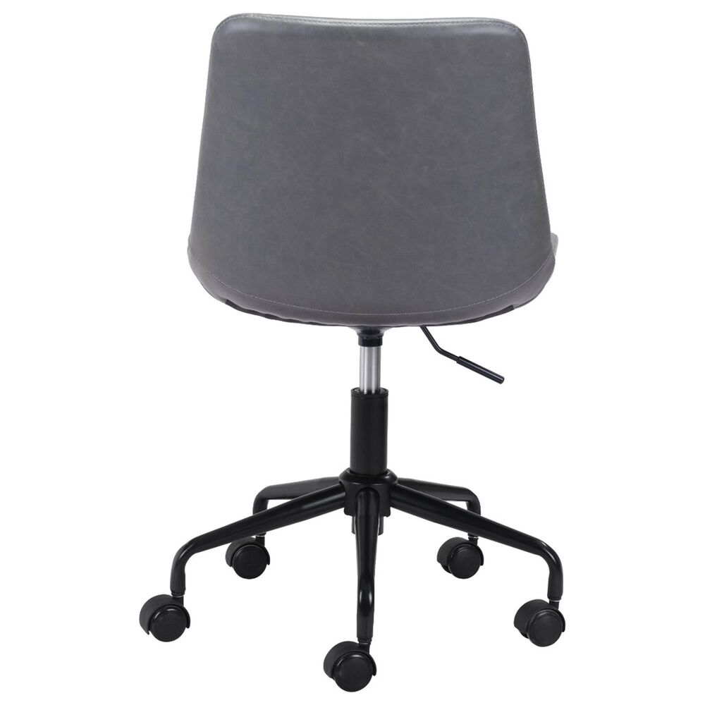 Zuo Modern Byron Office Chair in Gray and Black, , large