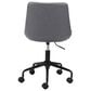 Zuo Modern Byron Office Chair in Gray and Black, , large