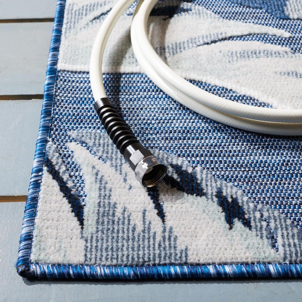 Safavieh Cabana CBN452H 4&#39; x 6&#39; Blue and Grey Indoor/Outdoor Area Performance Rug, , large