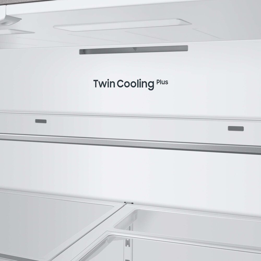 Samsung Bespoke Bespoke 30.1 Cu. Ft. 3-Door French Door Refrigerator with Beverage Center - White Glass Panels Included, , large