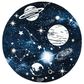 Safavieh Carousel 3" Round Dark Blue and Light Blue Kids Rug, , large