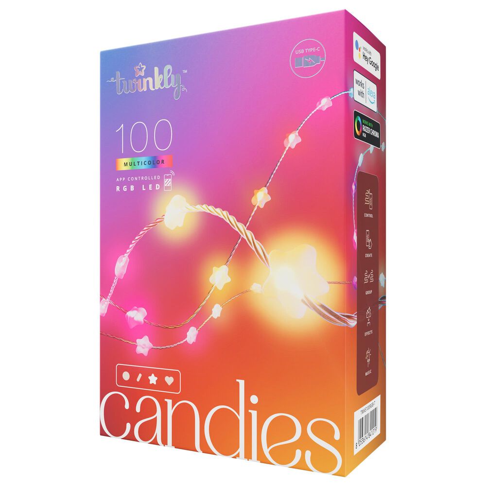 Twinkly Candies 100 LED 8MM Star Shape in Multicolor, , large