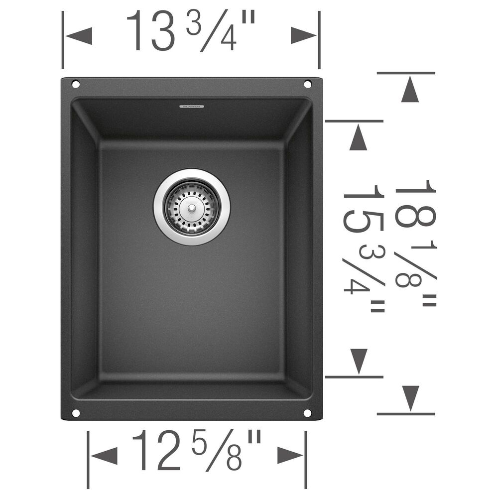 Blanco Precis 14&quot; Bar Sink in Anthracite, , large