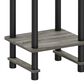 HOMLUX Turn-N-Tube Tall End Table in French Oak and Black, , large