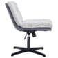 Impressions Vanity Alicia Vanity Chair with White Tweed Cushion in Black, , large