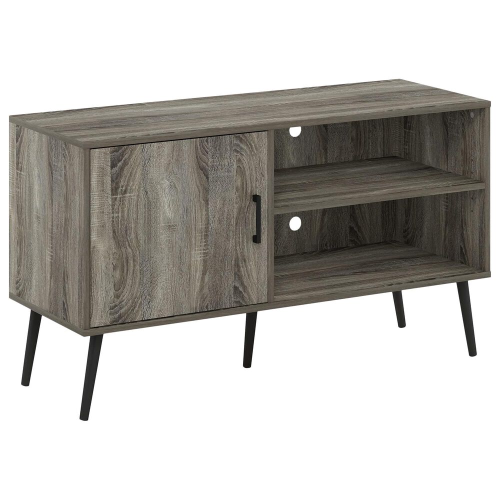 HOMLUX 43.3" TV Stand with 1-Door in French Oak, , large