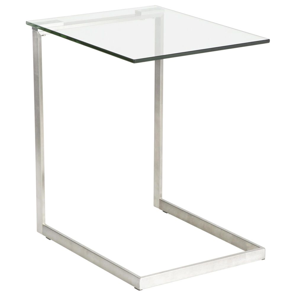 Lumisource Zenn End Table in Stainless Steel and Clear, , large