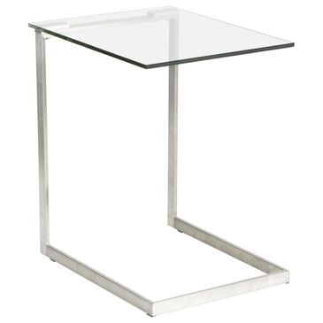 Lumisource Zenn End Table in Stainless Steel and Clear, , large