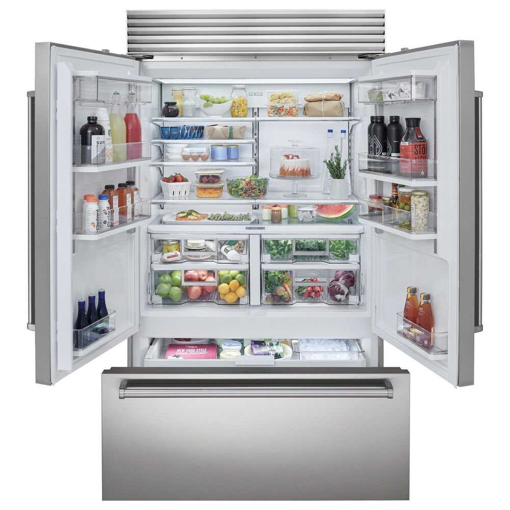 Sub Zero 28.9 Cu. Ft. Classic French Door Refrigerator with Internal Water Dispenser and Pro Handle in Stainless Steel, , large