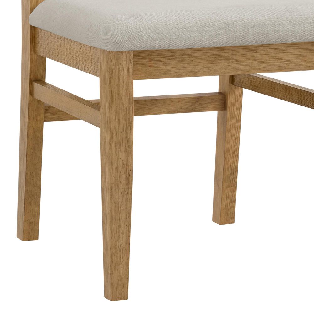 Forma &amp; Co Boho Dining Side Chair in White and Prairie Oak, , large