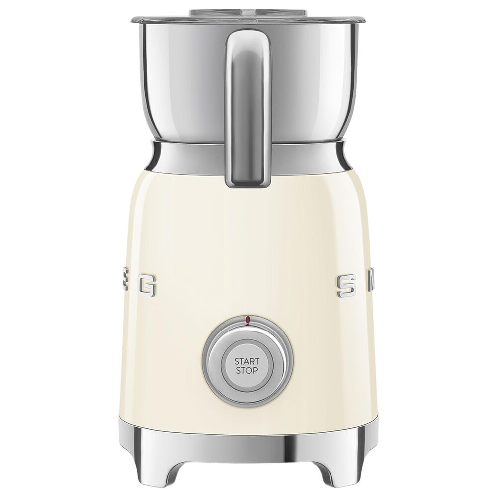 SMEG 20 Oz Retro Style Milk Frother in Cream and Polished Chrome, , large