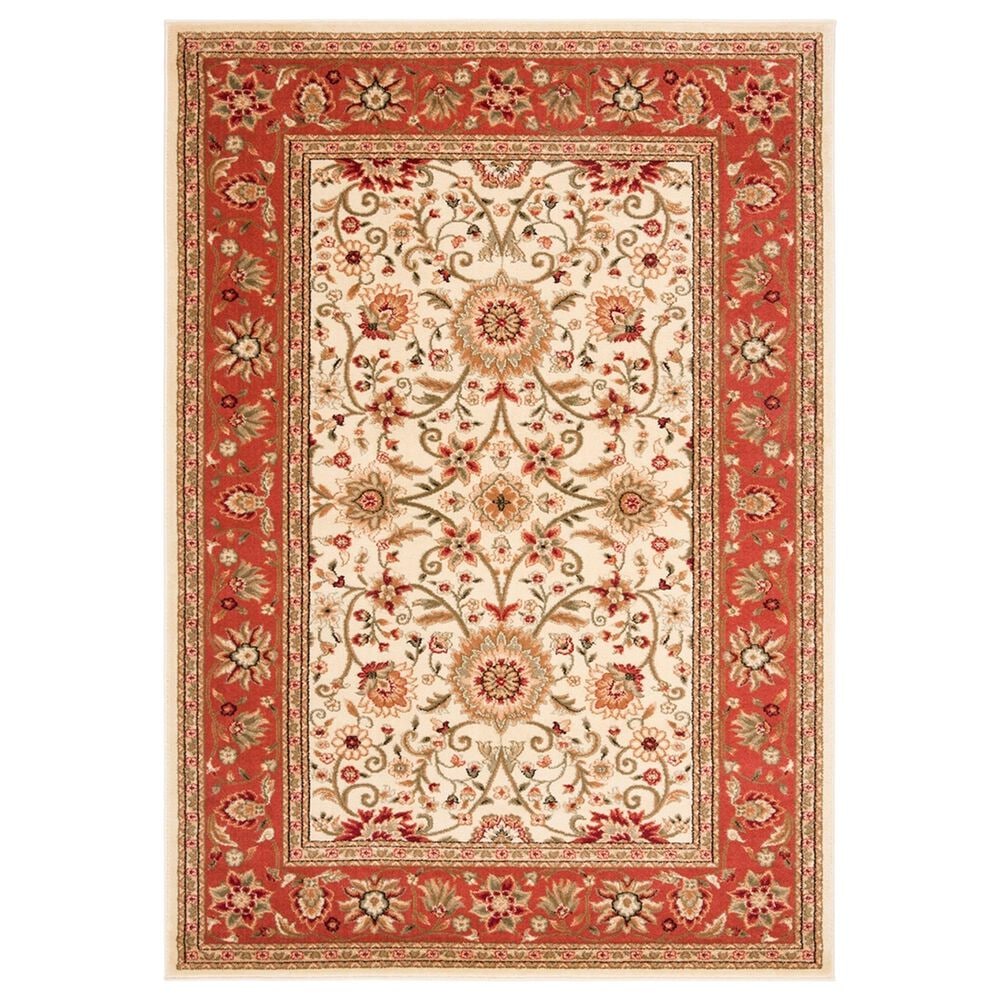 Safavieh Lyndhurst LNH212 6" x 9" Ivory and Rust Area Rug, , large