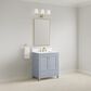 37B Claudine 30" Single Bathroom Vanity in Soft Blue with Glossy White Composite Stone Top and Backsplash, , large