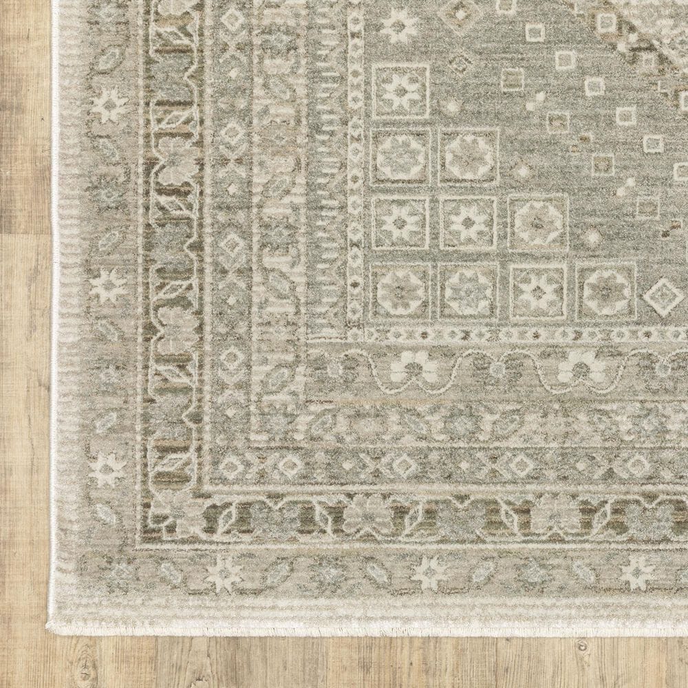 Oriental Weavers Keaton KEA08 Beige and Green 2'3" x 7'6" Runner, , large