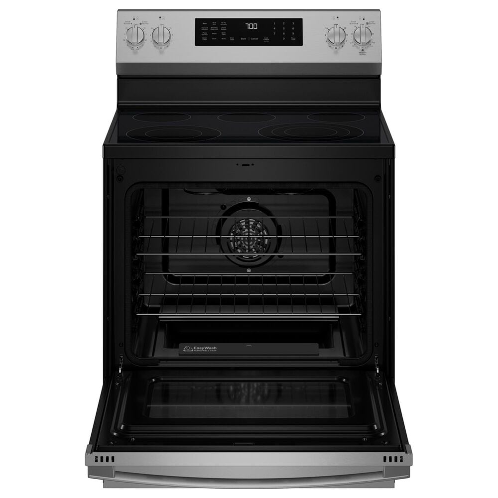 GE Profile 5.3 Cu. Ft. Smart Electric Range in Fingerprint Resistant Stainless, , large