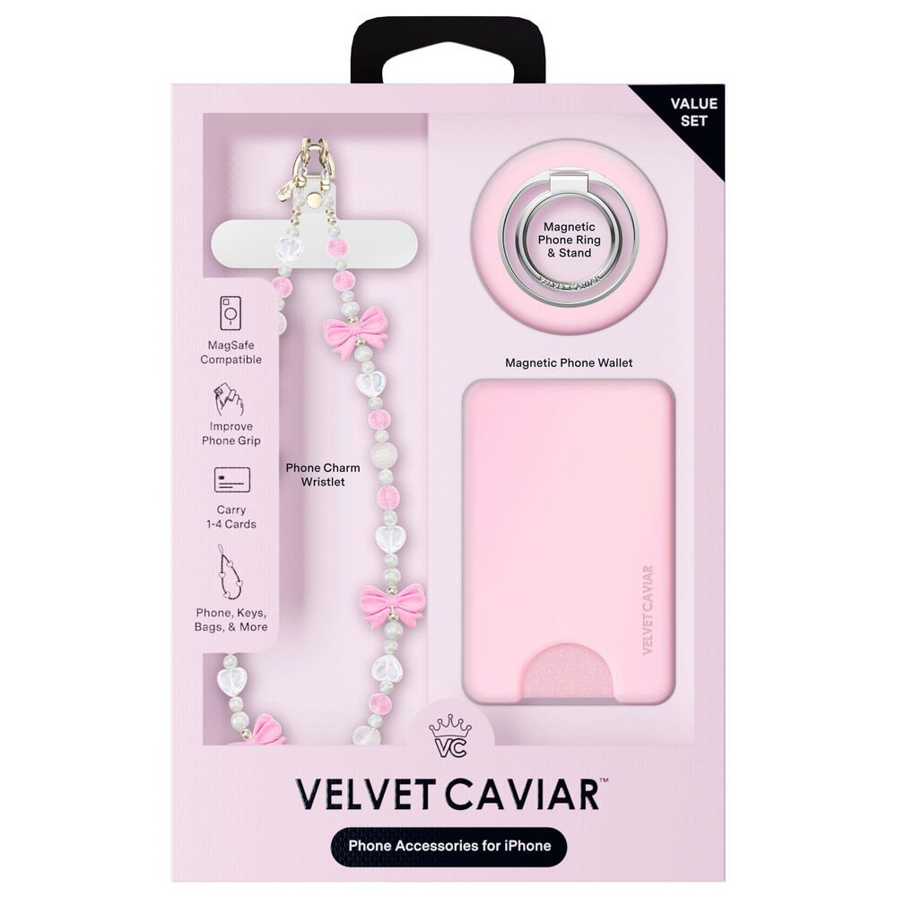 Velvet Caviar Gift Set with MagSafe Wallet, Grip Ring, Phone Charm in Strawberry Milk, , large
