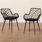 Baxton Studio Ballerina Arm Chair in Black (Set of 2), , large