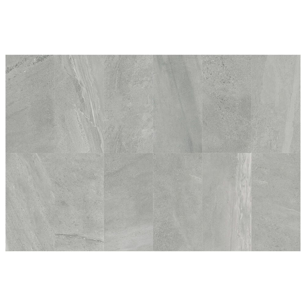 Dal-Tile Society Park Lane Gray 12" x 24" Light Polished Porcelain Tile, , large