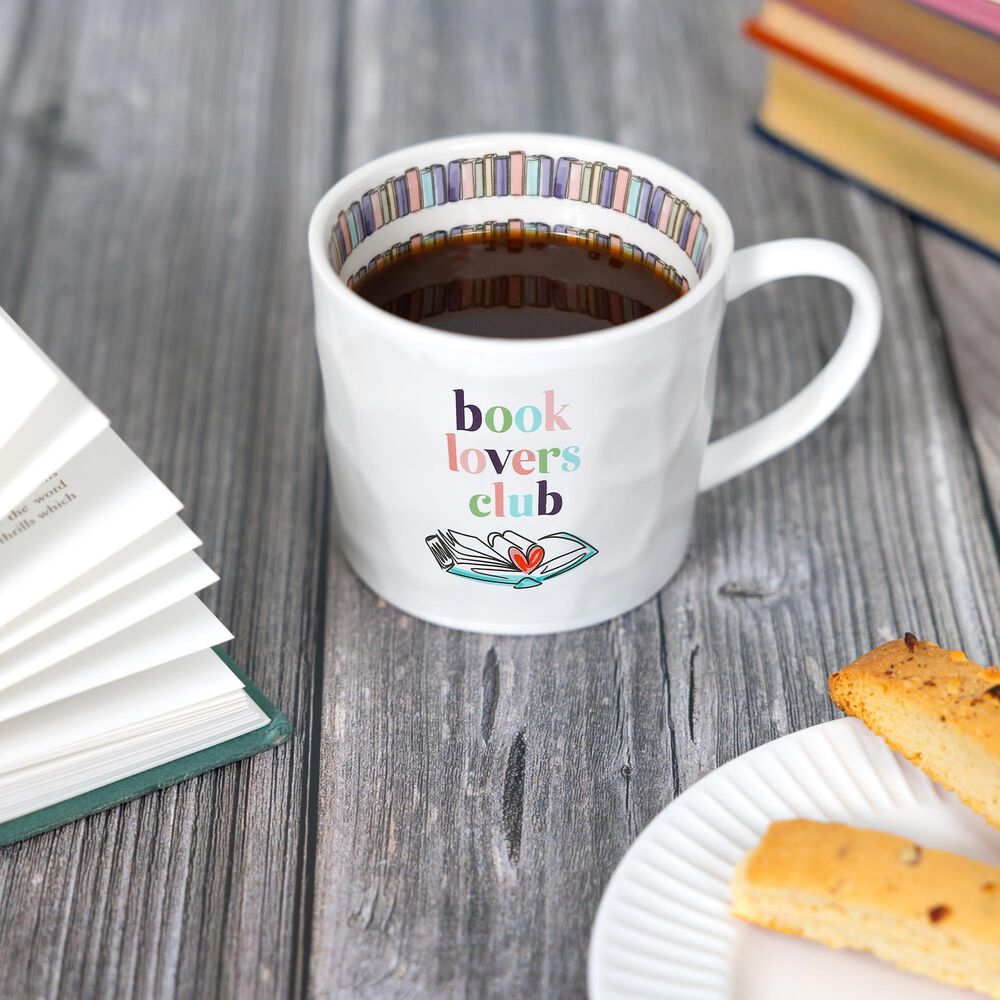 Pavilion 16 oz Book Lover Mug in White, , large