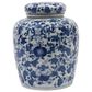 Creative Coop Decorative Large Ceramic Ginger Jar with Lid in Blue and White, , large