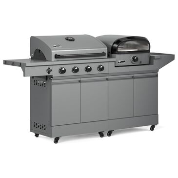 Tytus Anaheim and Emberwood 3-Piece Modular Duo with Gas Tabletop Pizza Oven in Gunmetal Gray, , large