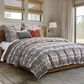 Levtex Corrales 2-Piece Twin Duvet Cover Set in Grey, Cream, Taupe and Brick Red, , large