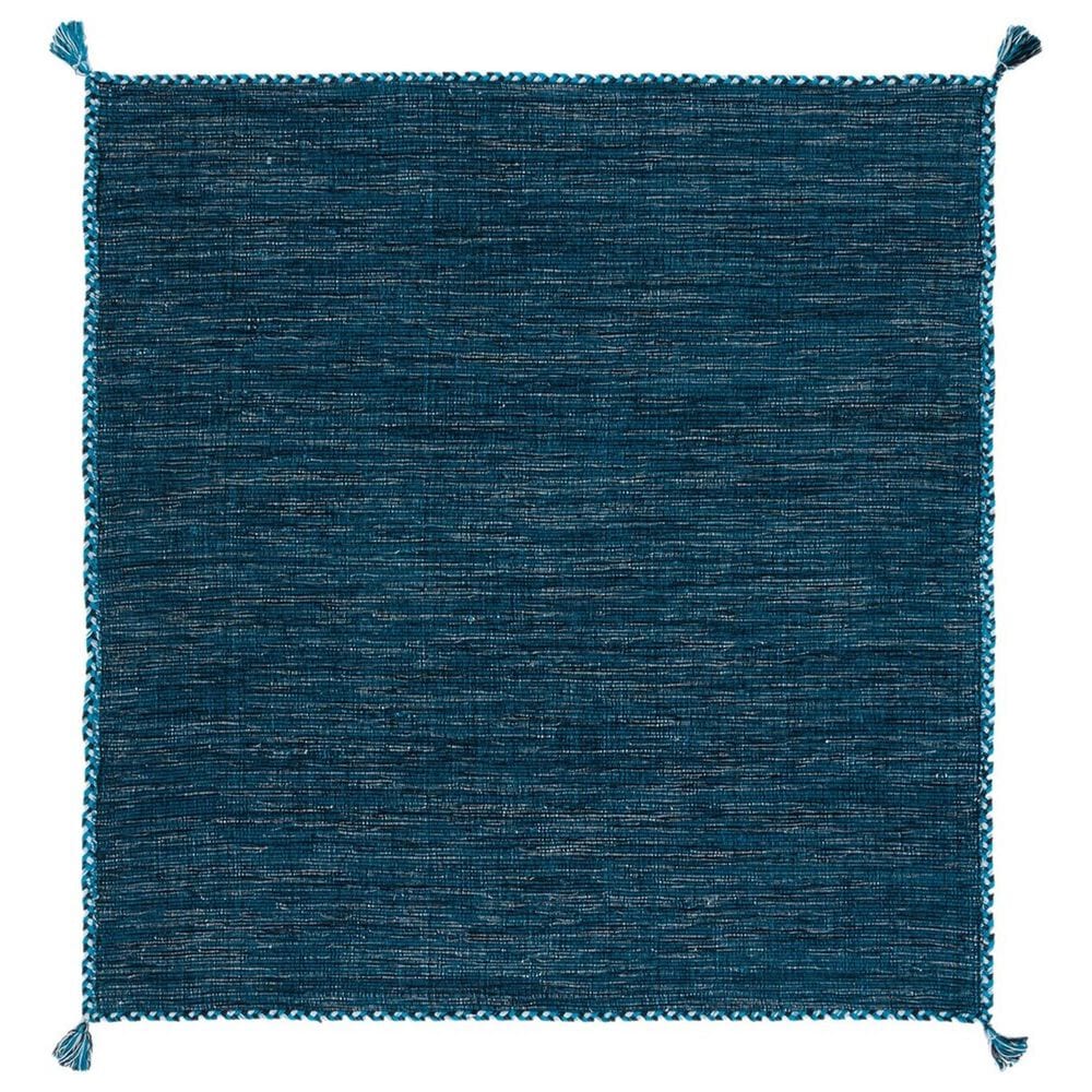 Safavieh Montauk 5" Square Blue and Black Area Rug, , large