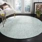 Safavieh Marbella 6" Round Turquoise and Ivory Area Rug, , large