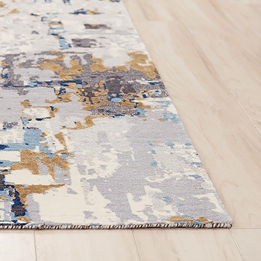 RIZZY Bolero BOL727 2&#39;6&quot; x 8&#39; Ivory, Beige, Blue and Light Gray Runner, , large